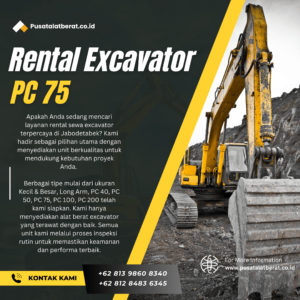 Sewa Excavator PC 75 Per Jam Mei 2025