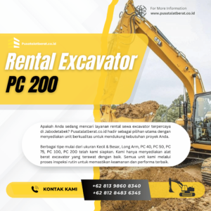 Sewa Excavator PC 200 Per Jam Mei 2025