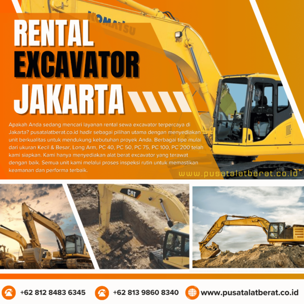 Harga Sewa Excavator Jakarta Per Jam/Hari Mei 2025
