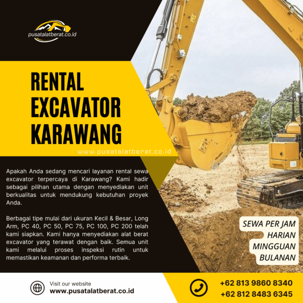 Harga Sewa Excavator Karawang Per Jam/Hari Mei 2025