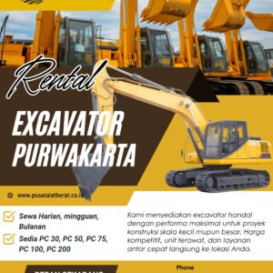 Harga Sewa Excavator Purwakarta Per Jam Januari 2026